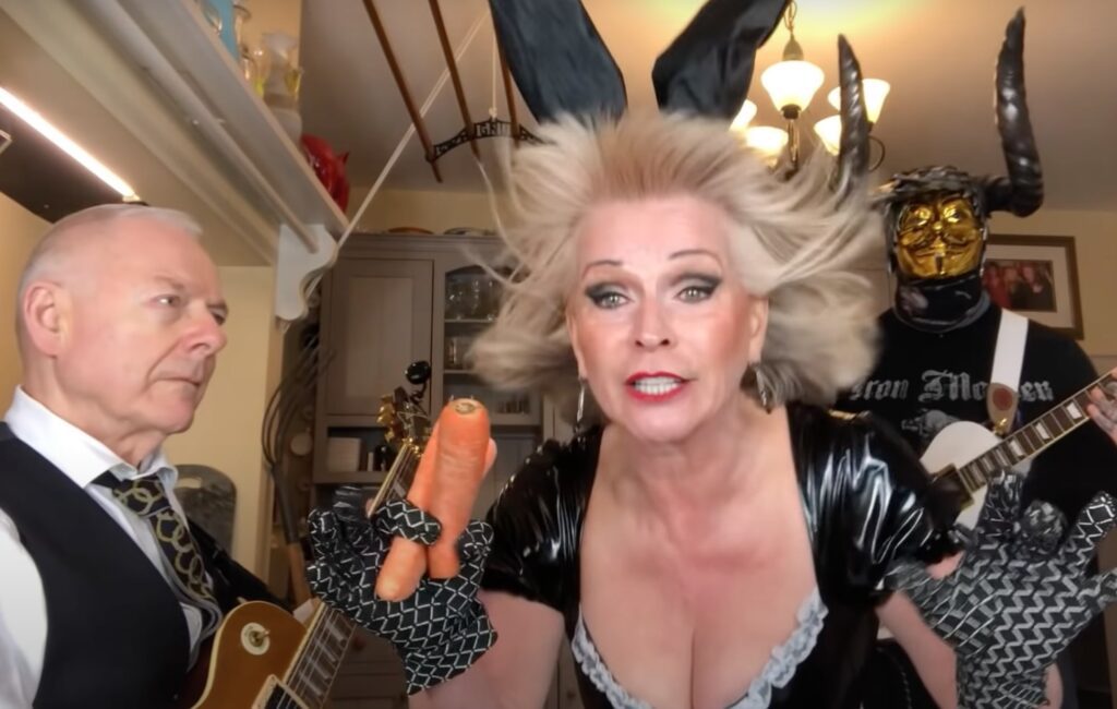 Robert Fripp and Toyah Willcox joined by horned guitarist for Iron Maiden cover