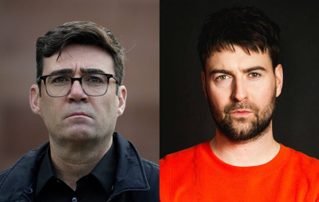 Manchester Mayor Andy Burnham shouts out Courteeners in victory speech