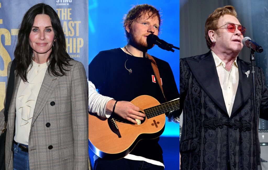 Watch Ed Sheeran sing ‘Tiny Dancer’ with Elton John and Courteney Cox