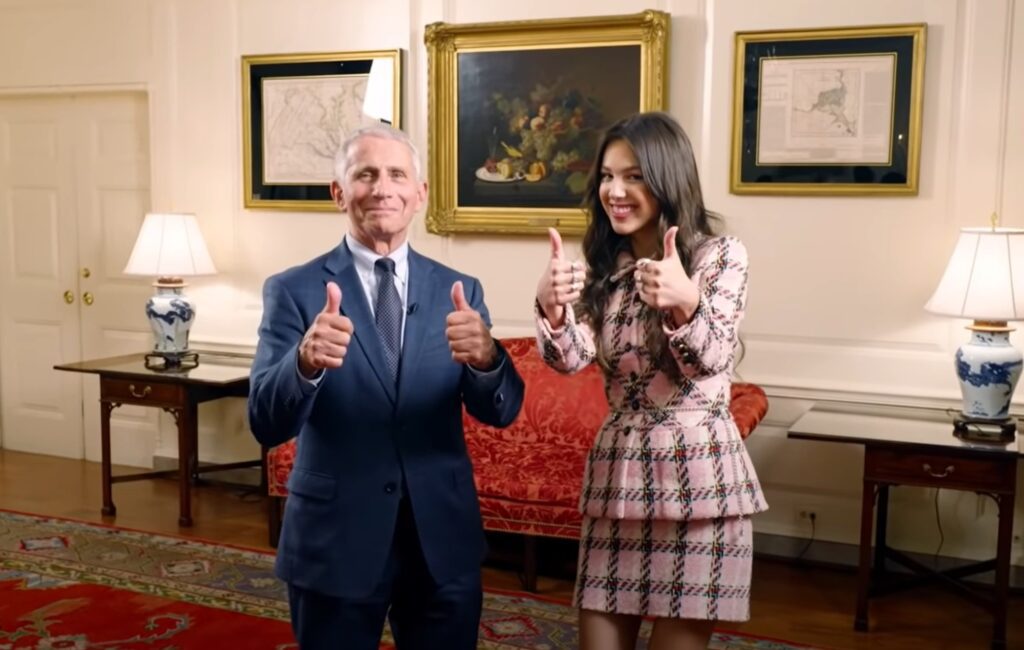 Watch Olivia Rodrigo and Dr Anthony Fauci read fan tweets to promote COVID vaccinations