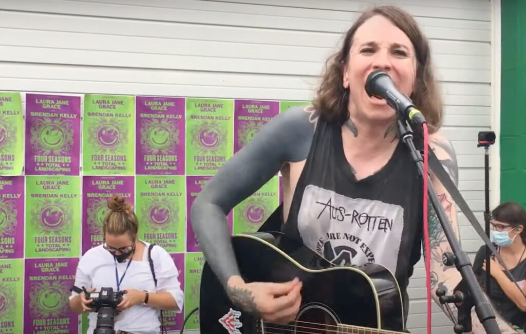 Watch Laura Jane Grace perform at Four Seasons Total Landscaping