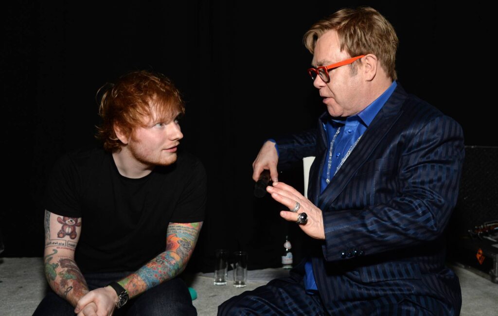 Ed Sheeran wants Elton John to knock him off the top of the UK singles chart