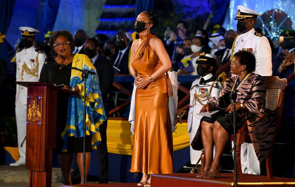 Rihanna honoured as National Hero of Barbados as country celebrates becoming a republic