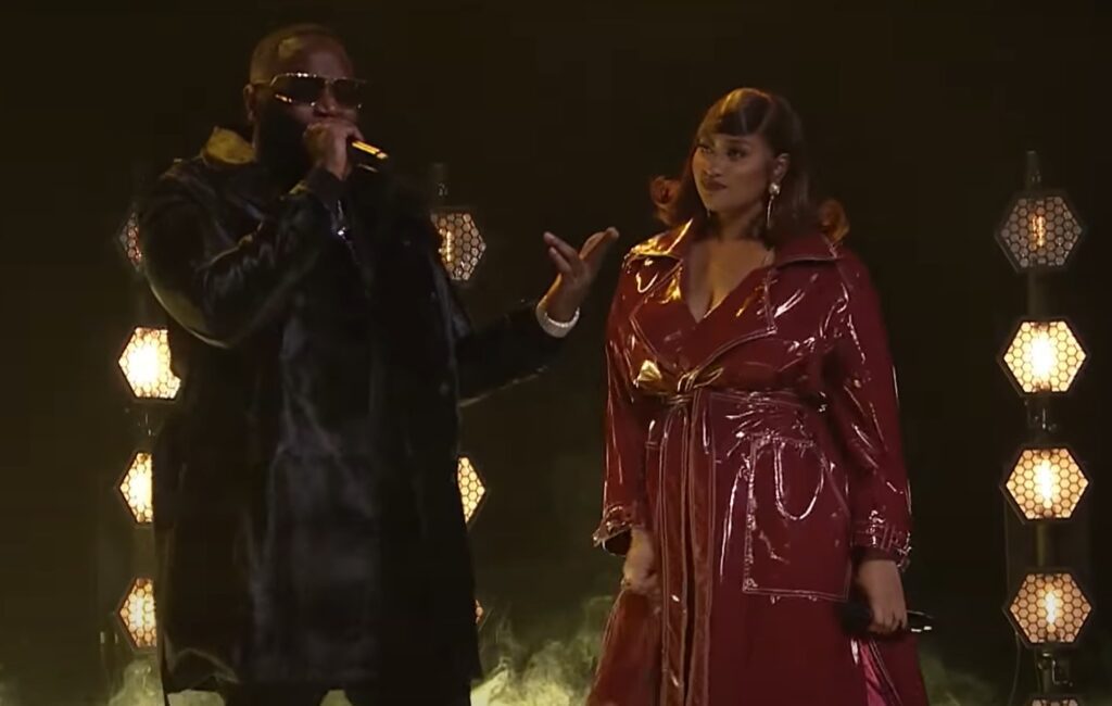 Watch Rick Ross and Jazmine Sullivan perform 'Outlawz' on 'The Tonight Show'