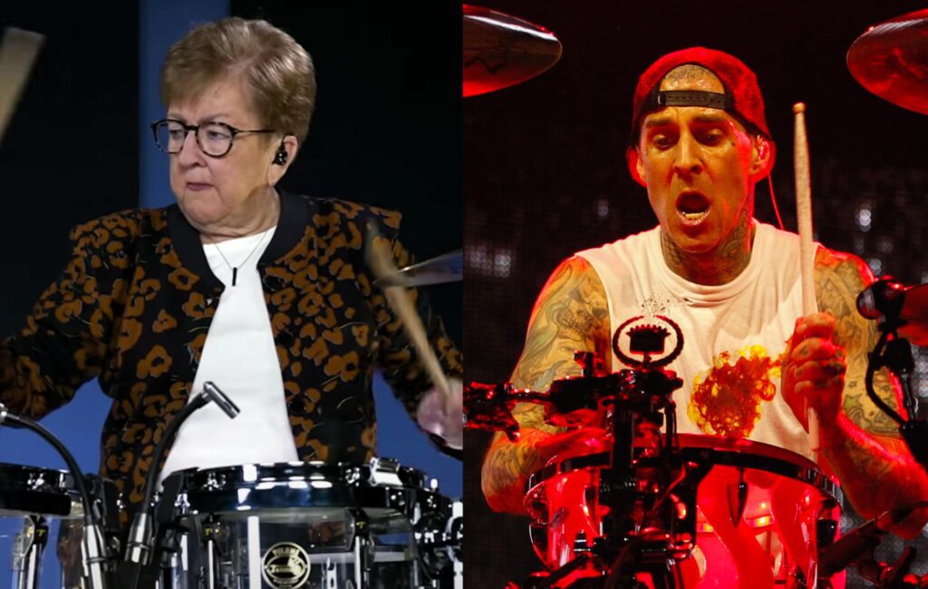 Grandma covers Blink-182 and challenges Travis Barker to drum battle