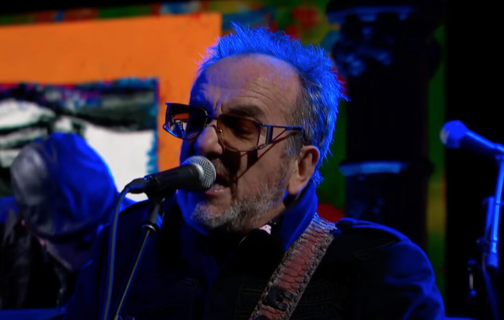 Watch Elvis Costello perform impromptu medley of songs on 'Colbert'