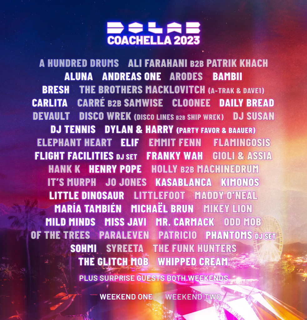 Do Lab drops Coachella lineup: Dylan & Harry (Party Favor b2b Baauer), The Glitch Mob, & more
