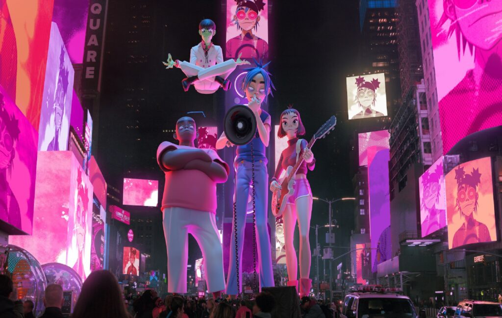 Gorillaz performing live onstage