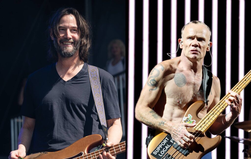 Keanu Reeves had an impromptu bass lesson from Flea