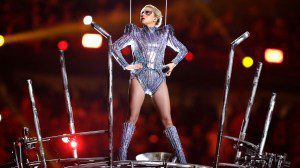 Lady Gaga performs during the halftime show of the NFL Super Bowl 51 football game between the New England Patriots and the Atlanta Falcons, in HoustonPatriots Falcons Super Bowl Football, Houston, USA - 5 Feb 2017