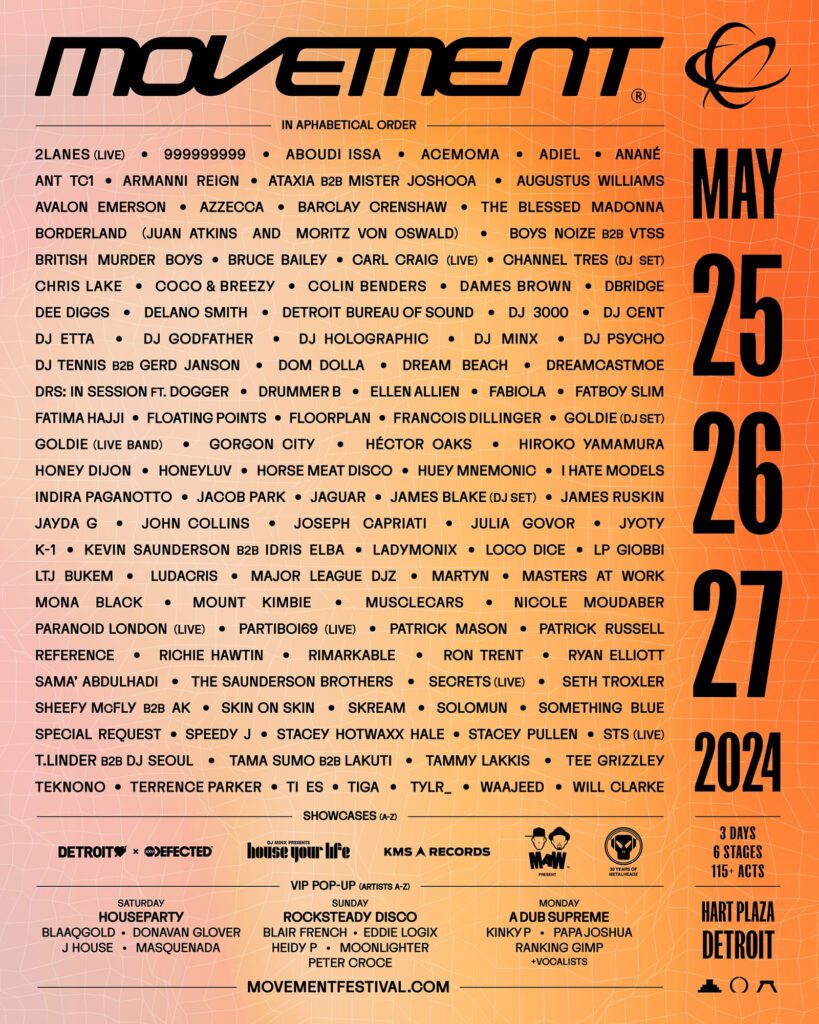 Movement adds Richie Hawtin, Ludacris, Channel Tres, The Blessed Madonna, more to 2024 lineup