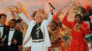 Bennett LaBelle Benedetto Singers Tony Bennett and Patti LaBelle entertain the crowd during halftime at Super Bowl XXIX, at Miami's Joe Robbie StadiumSuper Bowl XXIX Half Time Show 1995, Miami, USA