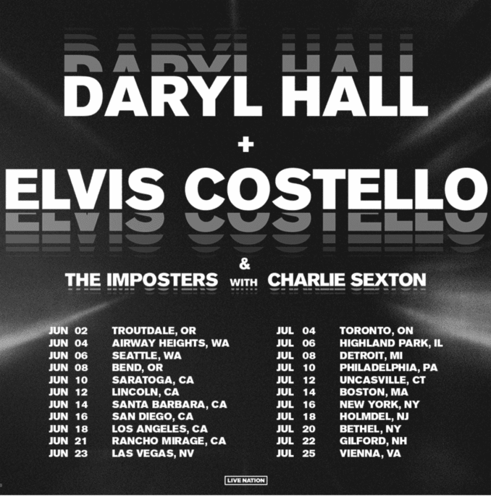 Daryl Hall and Elvis Costello & The Imposters announce summer tour