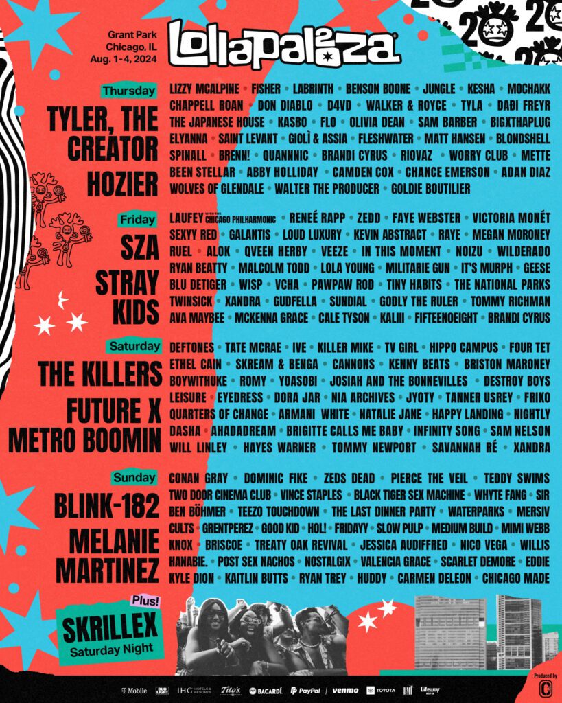Lollapalooza announces 2024 lineup by day & single-day tickets