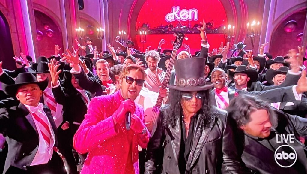 Watch Ryan Gosling perform “I’m Just Ken” on the 2024 Oscars with Slash, Mark Ronson & more