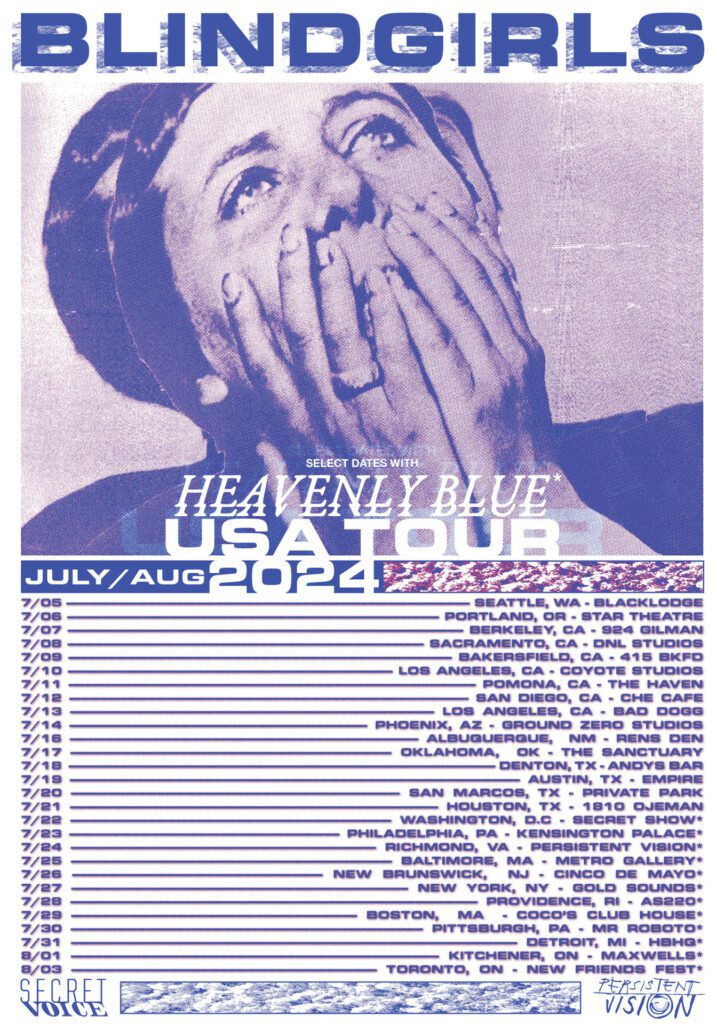 Blind Girls & Heavenly Blue announce US tour (NYC with We Were Skeletons)