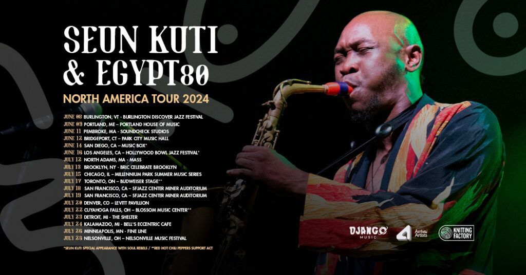 Tour news: Seun Kuti & Egypt 80, Marcos Valle, Super American, Marc Ribot, Deep in the Valley fest, more