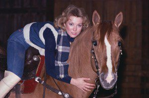 Tanya Tucker on horseback circa 1978.
