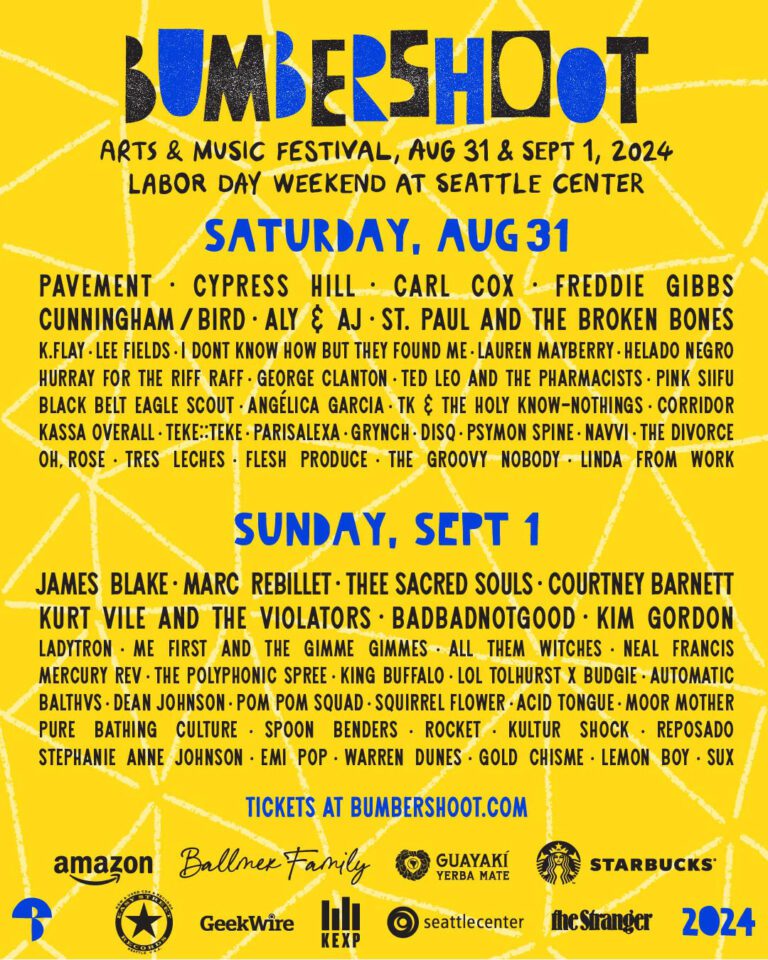 Bumbershoot announces 2024 lineup by day & singleday tickets House