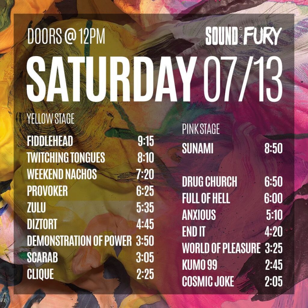 Sound & Fury announces 2024 set times