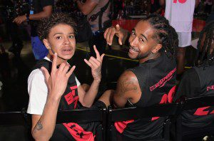 Luh Tyler and Omarion attend BET Experience 2024 Fan Fest at Los Angeles Convention Center on June 28, 2024 in Los Angeles, California.