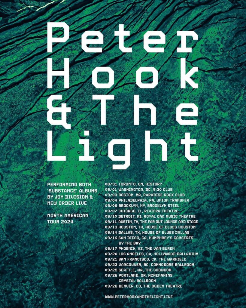 peter hook and the light - substance tour 2024