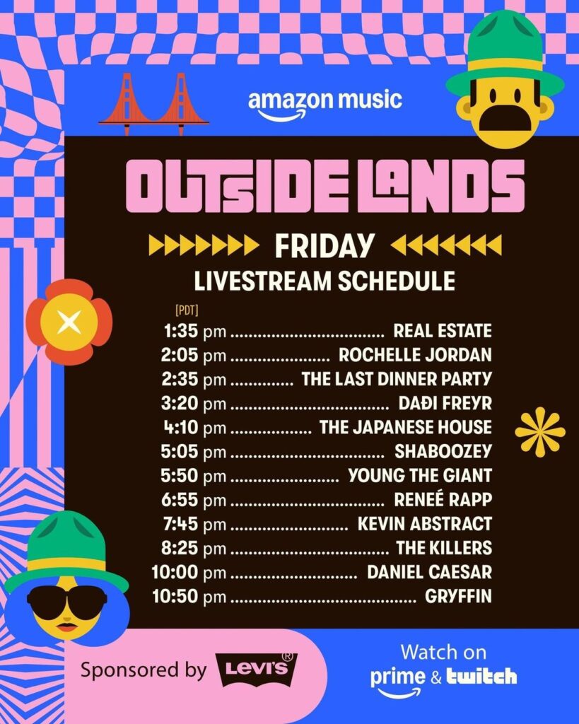 Outside Lands streaming live (2024 schedule)