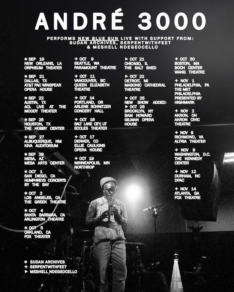 André 3000 fall 2024 tour