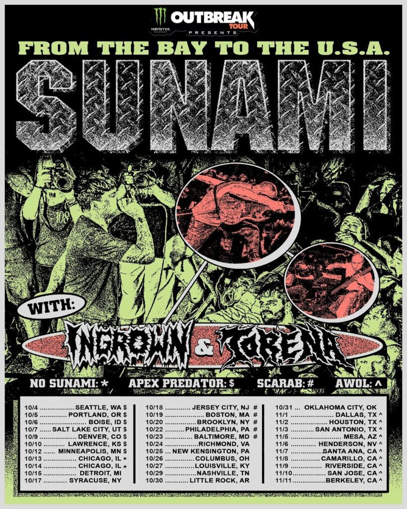 Sunami announce tour with Ingrown, Torena, Scarab & more