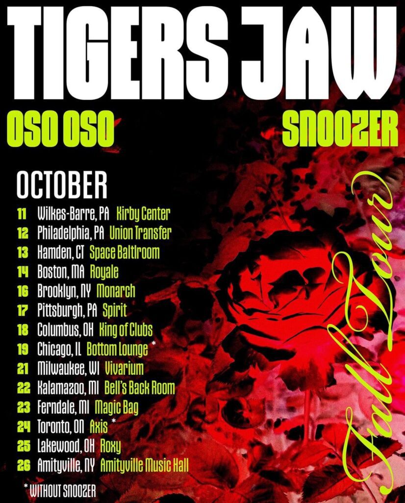 Tigers Jaw add Oso Oso and Snoozer to fall tour