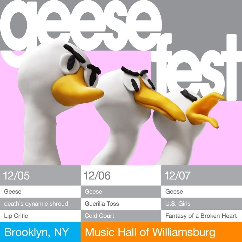 Geese announce Geesefest 2024 w/ US Girls, Fantasy of a Broken Heart, Lip Critic, Guerilla Toss, more