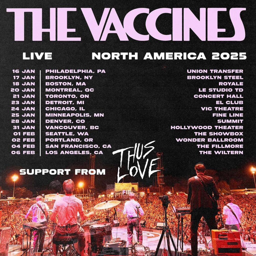 Tour news: The Vaccines / Thus Love, Marika Hackman, Andrew Bird’s Gezelligheid, Primavera Sound, SUUNS, more