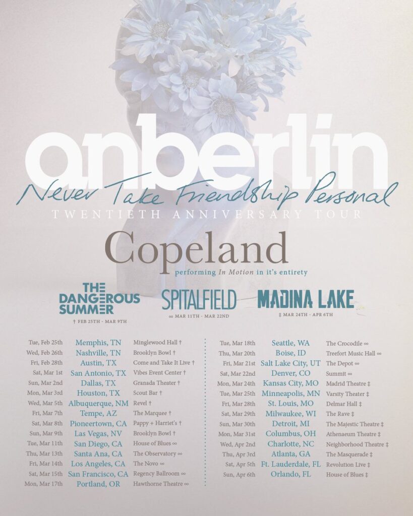 Anberlin 2025 tour