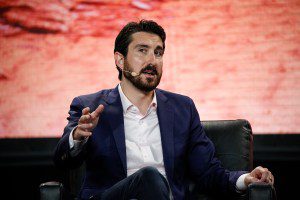 MIAMI, FLORIDA - APRIL 8: Marco Santori, Chief Legal Officer of Kraken Digital Asset Exchange, gestures as he speaks during the Bitcoin 2022 Conference at Miami Beach Convention Center on April 8, 2022 in Miami, Florida. The worlds largest bitcoin conference runs from April 6-9, expecting over 30,000 people in attendance and over 7 million live stream viewers worldwide.(Photo by Marco Bello/Getty Images)