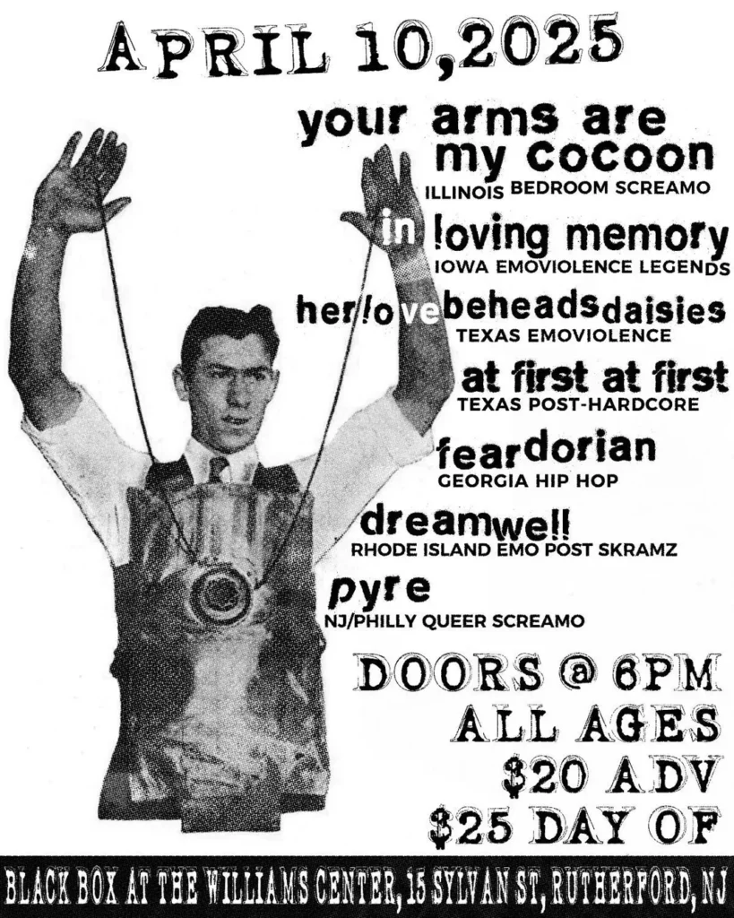 your arms are my cocoon nj show